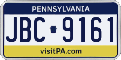 PA license plate JBC9161