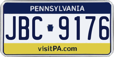 PA license plate JBC9176