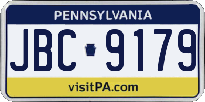 PA license plate JBC9179