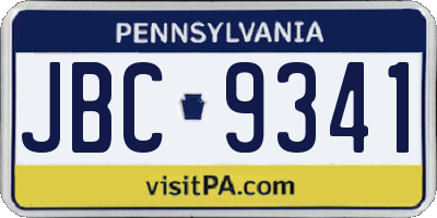 PA license plate JBC9341