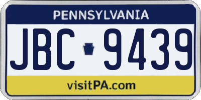 PA license plate JBC9439
