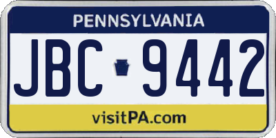 PA license plate JBC9442