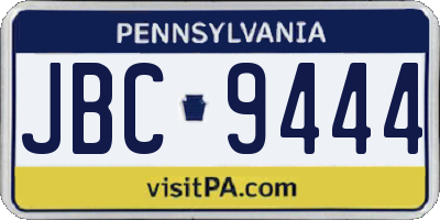 PA license plate JBC9444
