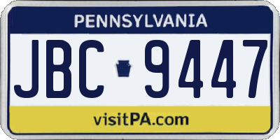 PA license plate JBC9447