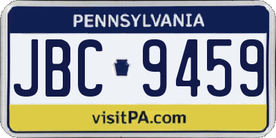 PA license plate JBC9459