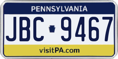 PA license plate JBC9467