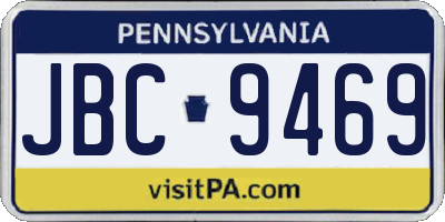PA license plate JBC9469