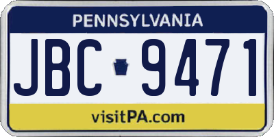 PA license plate JBC9471