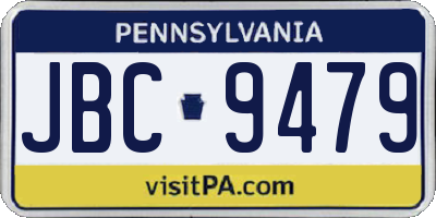 PA license plate JBC9479