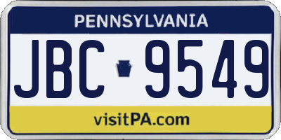 PA license plate JBC9549