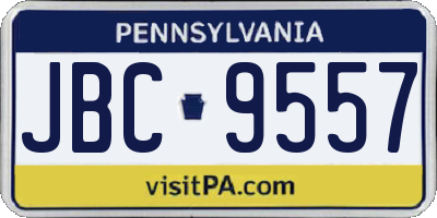 PA license plate JBC9557