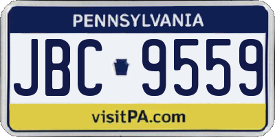 PA license plate JBC9559