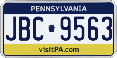 PA license plate JBC9563