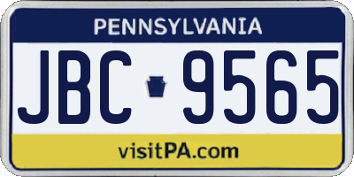 PA license plate JBC9565