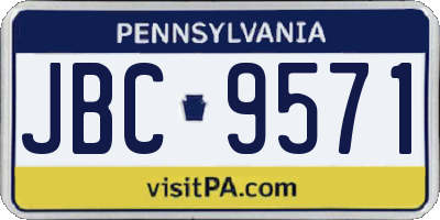 PA license plate JBC9571