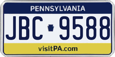 PA license plate JBC9588