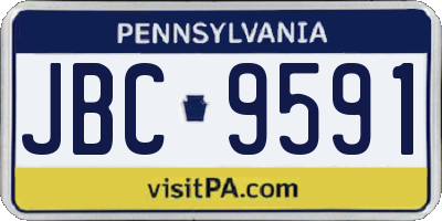 PA license plate JBC9591