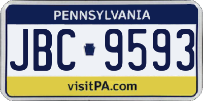 PA license plate JBC9593