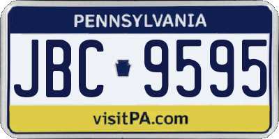 PA license plate JBC9595