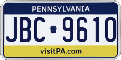 PA license plate JBC9610
