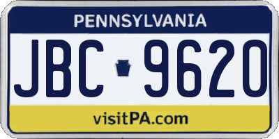 PA license plate JBC9620