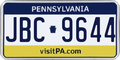 PA license plate JBC9644