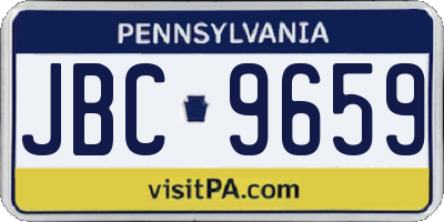 PA license plate JBC9659