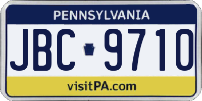PA license plate JBC9710