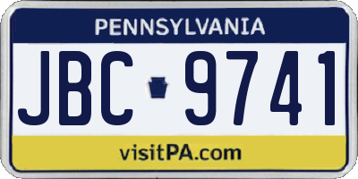 PA license plate JBC9741