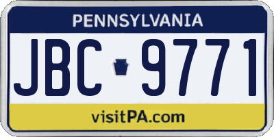 PA license plate JBC9771