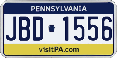 PA license plate JBD1556