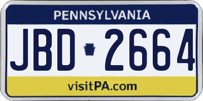 PA license plate JBD2664