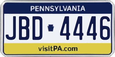 PA license plate JBD4446