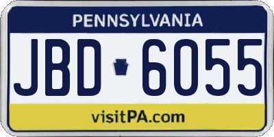 PA license plate JBD6055