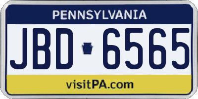 PA license plate JBD6565