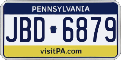 PA license plate JBD6879