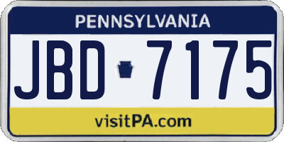 PA license plate JBD7175