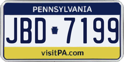 PA license plate JBD7199