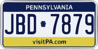 PA license plate JBD7879