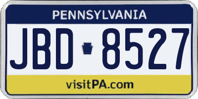 PA license plate JBD8527