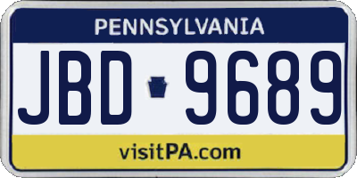 PA license plate JBD9689