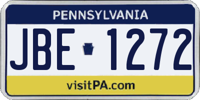PA license plate JBE1272