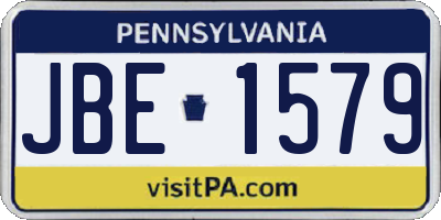 PA license plate JBE1579