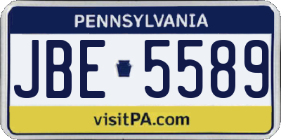 PA license plate JBE5589