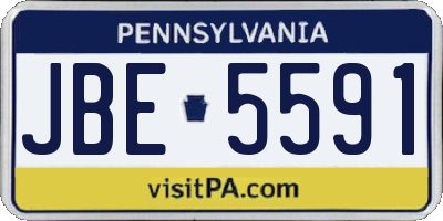 PA license plate JBE5591