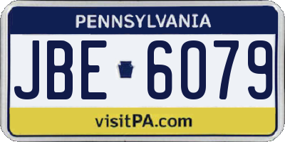 PA license plate JBE6079