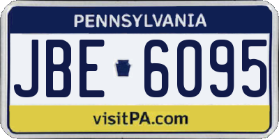 PA license plate JBE6095