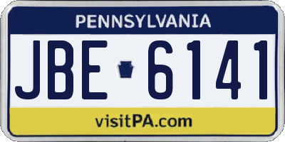 PA license plate JBE6141