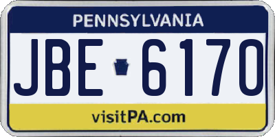 PA license plate JBE6170