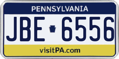 PA license plate JBE6556